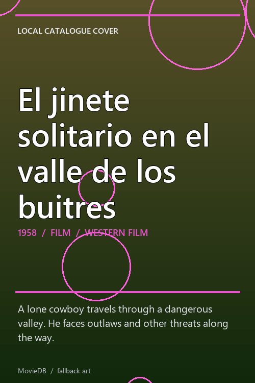 El jinete solitario en el valle de los buitres poster