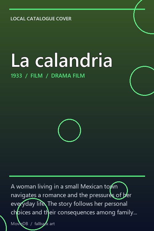 La calandria poster