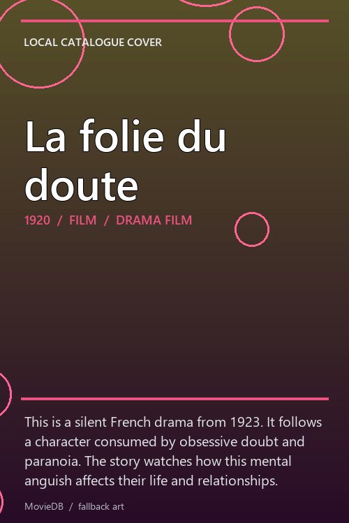 La folie du doute poster