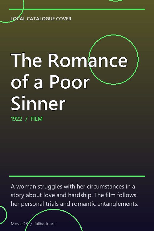 The Romance of a Poor Sinner poster