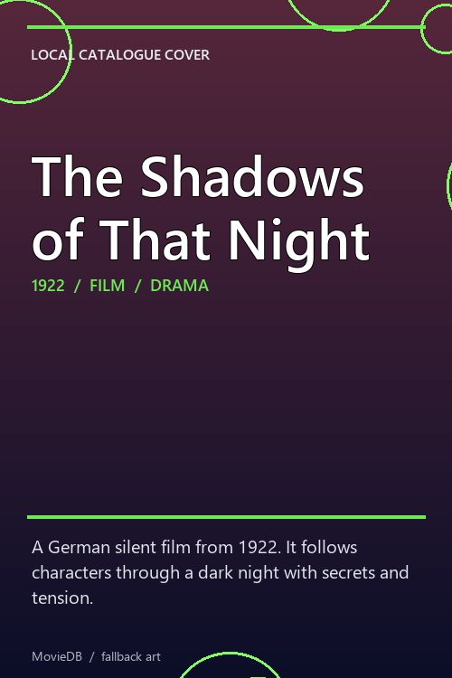 The Shadows of That Night poster