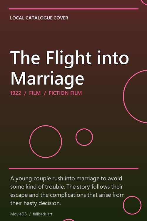 The Flight into Marriage poster