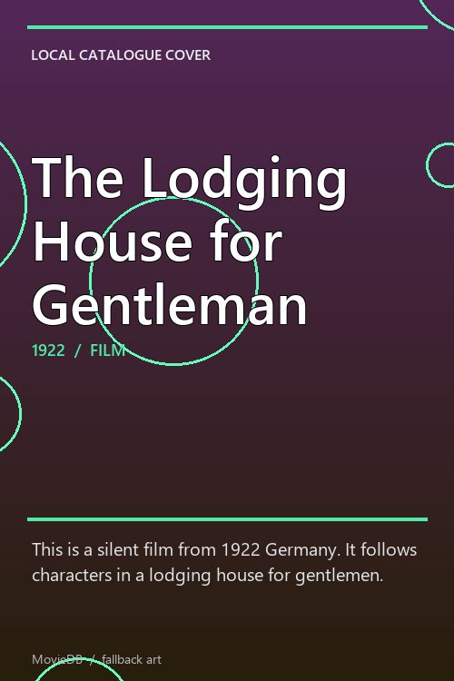The Lodging House for Gentleman poster