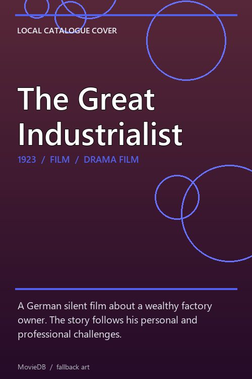 The Great Industrialist poster