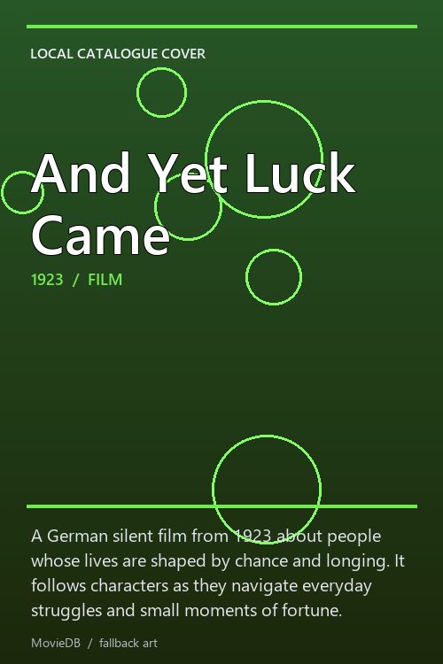 And Yet Luck Came poster
