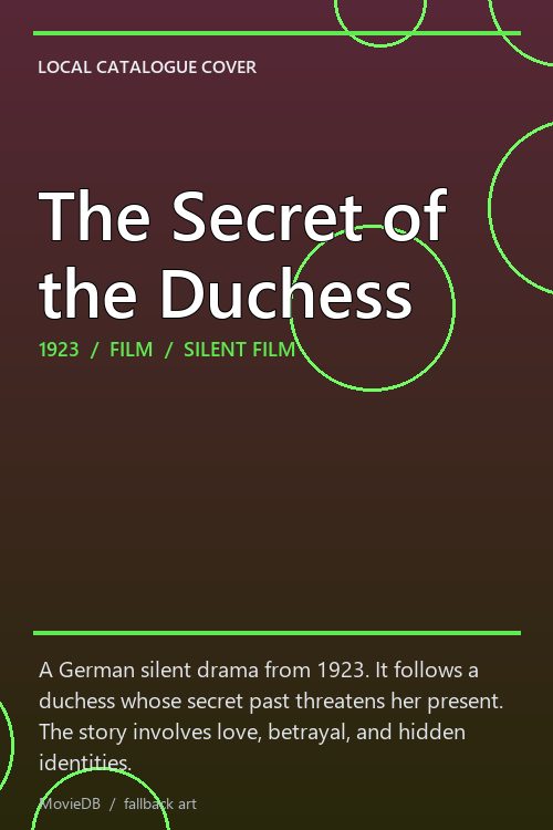 The Secret of the Duchess poster