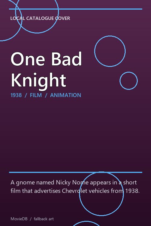 One Bad Knight poster