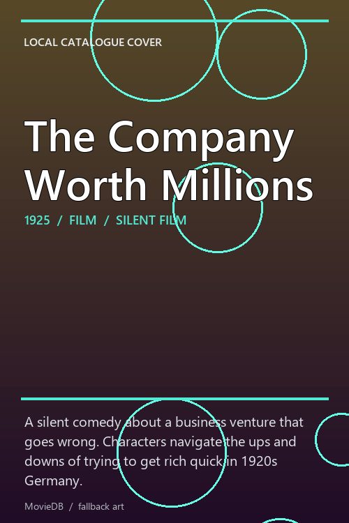 The Company Worth Millions poster