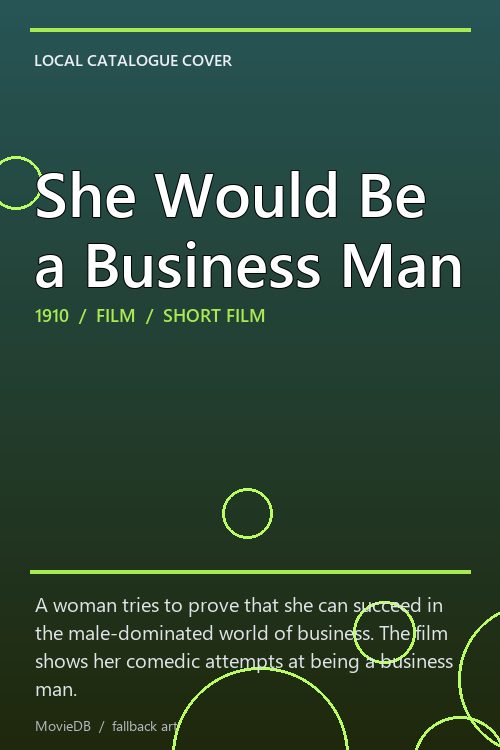 She Would Be a Business Man poster