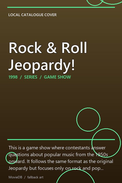 Rock & Roll Jeopardy! poster