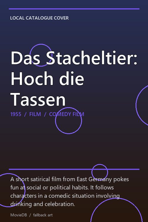 Das Stacheltier: Hoch die Tassen poster