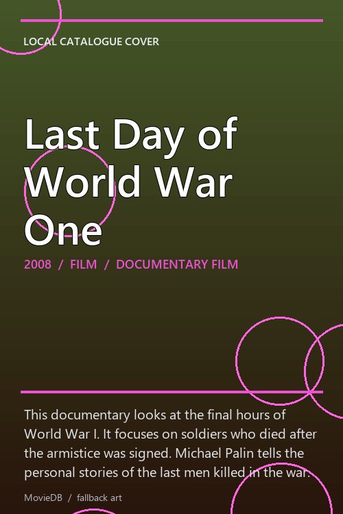 Last Day of World War One poster