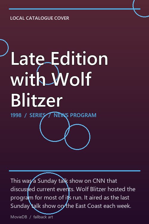 Late Edition with Wolf Blitzer poster