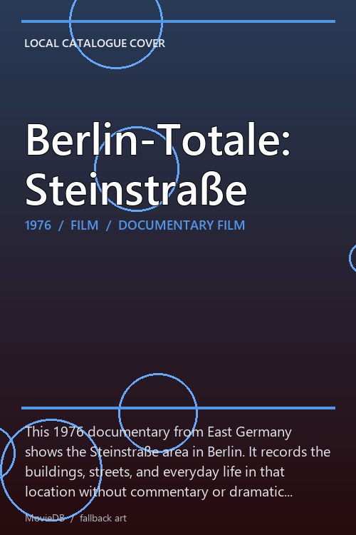 Berlin-Totale: Steinstraße poster