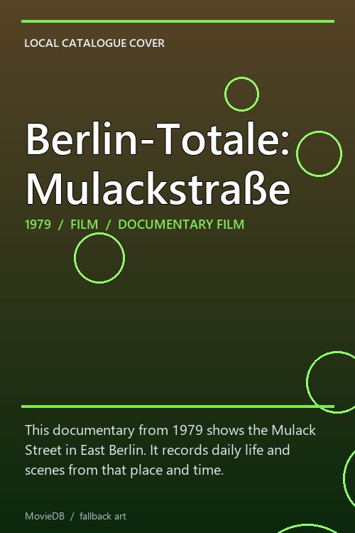 Berlin-Totale: Mulackstraße poster