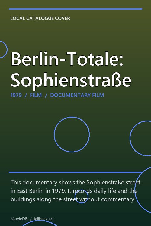 Berlin-Totale: Sophienstraße poster