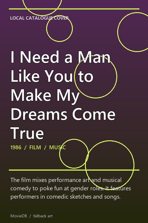 I Need a Man Like You to Make My Dreams Come True poster