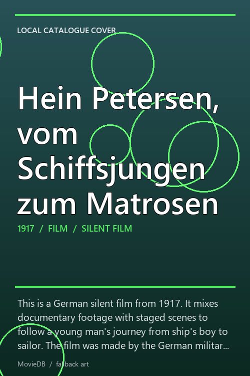 Hein Petersen, vom Schiffsjungen zum Matrosen poster