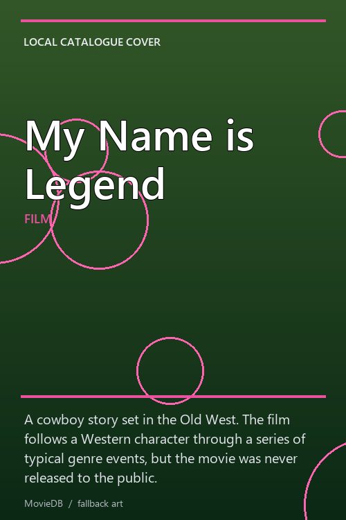 My Name is Legend poster