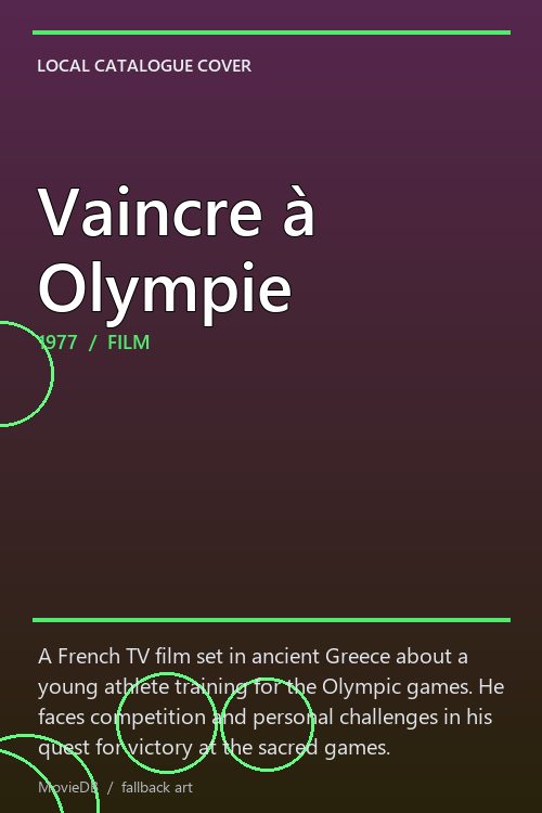 Vaincre à Olympie poster