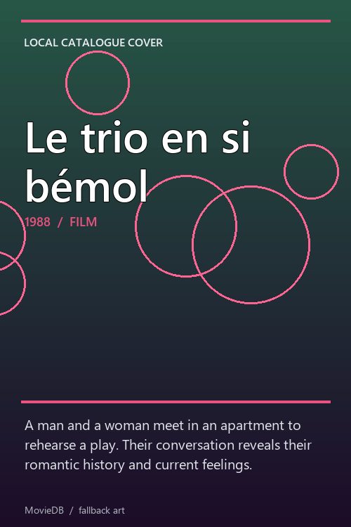 Le trio en si bémol poster
