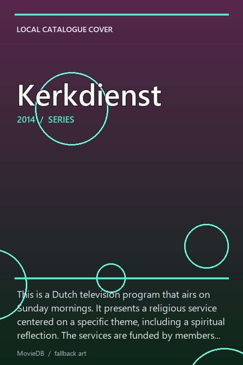 Kerkdienst poster