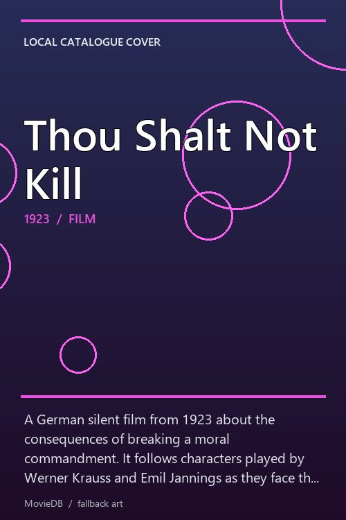 Thou Shalt Not Kill poster