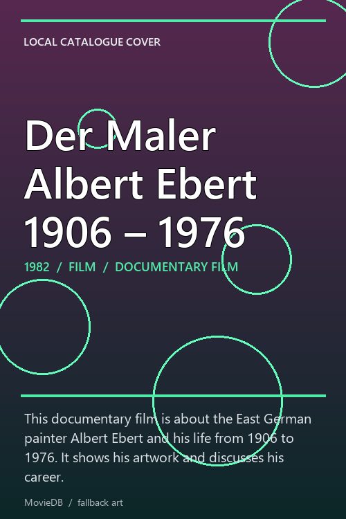 Der Maler Albert Ebert 1906 – 1976 poster