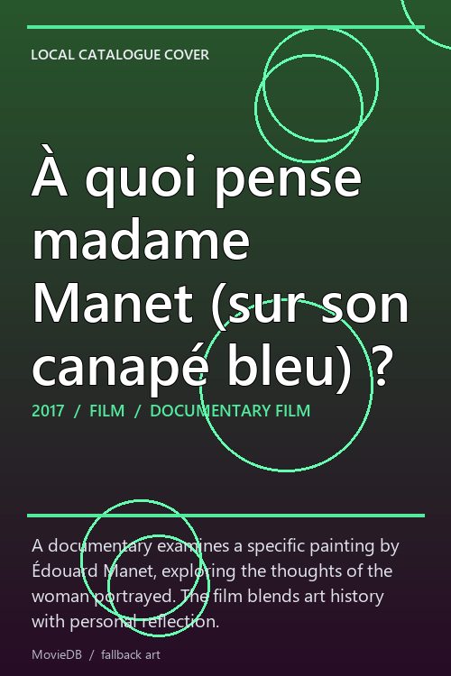 À quoi pense madame Manet (sur son canapé bleu) ? poster