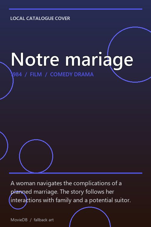 Notre mariage poster