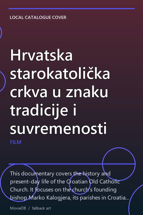 Hrvatska starokatolička crkva u znaku tradicije i suvremenosti poster