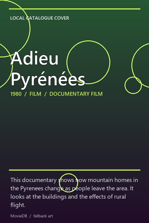 Adieu Pyrénées poster