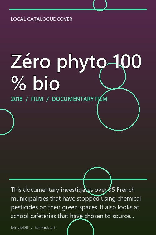Zéro phyto 100 % bio poster