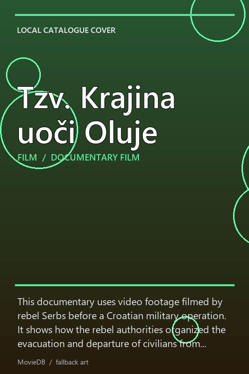Tzv. Krajina uoči Oluje poster
