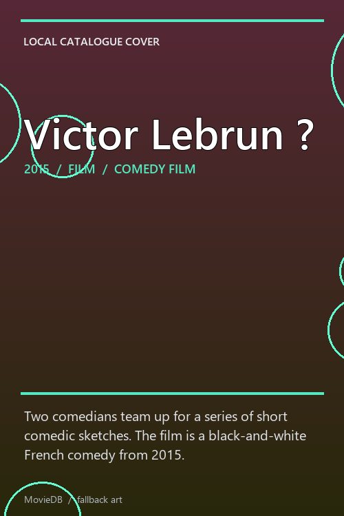 Victor Lebrun ? poster