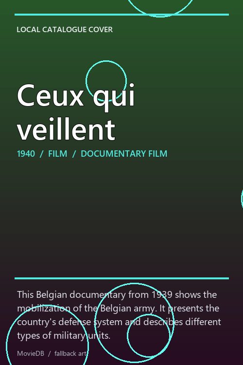 Ceux qui veillent poster