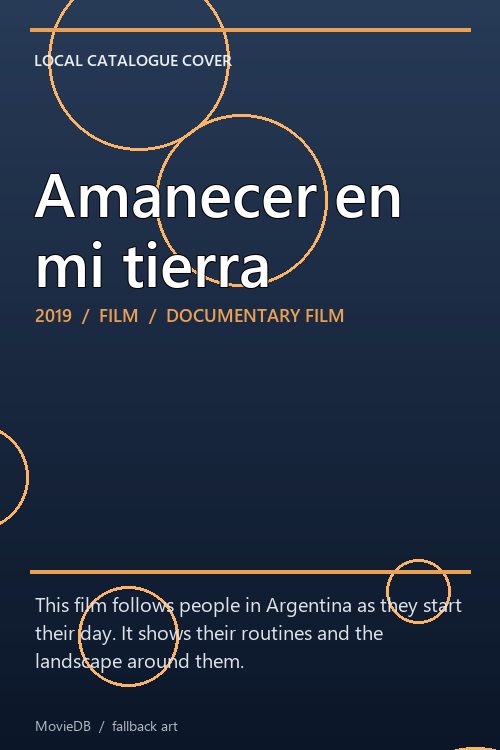 Amanecer en mi tierra poster