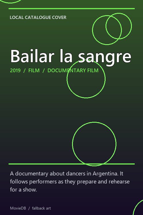 Bailar la sangre poster