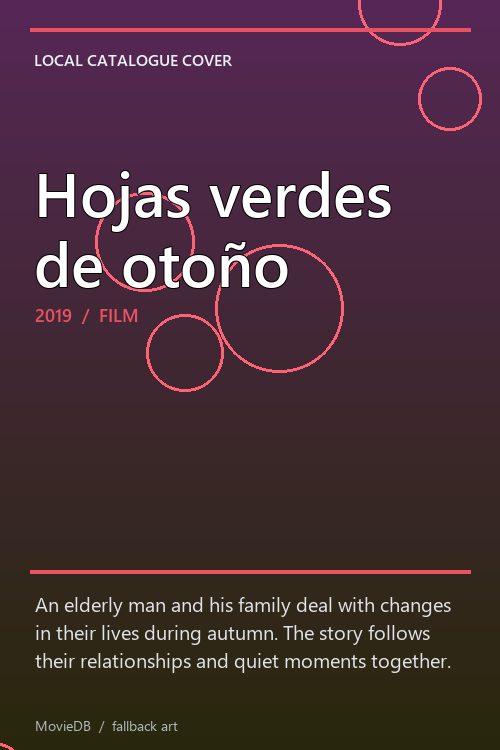 Hojas verdes de otoño poster