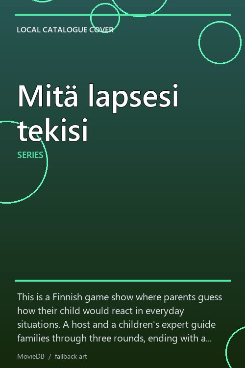 Mitä lapsesi tekisi poster