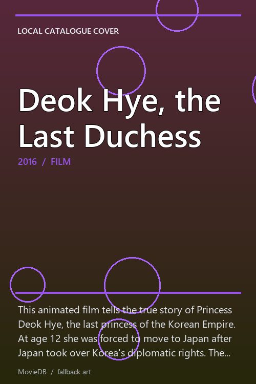 Deok Hye, the Last Duchess poster