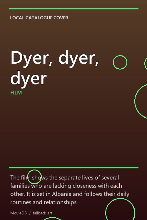 Dyer, dyer, dyer poster