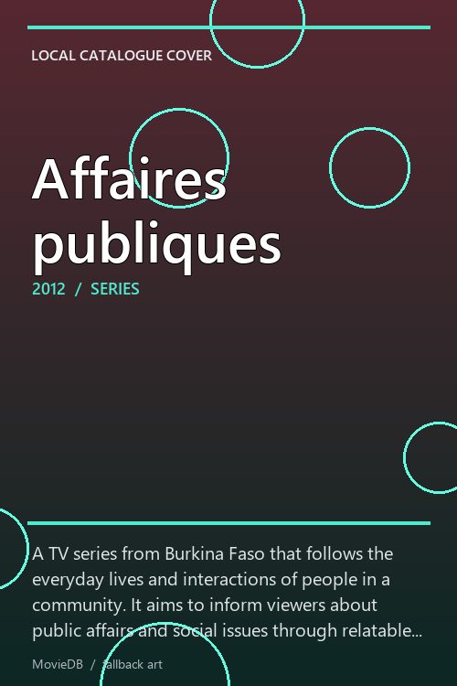 Affaires publiques poster