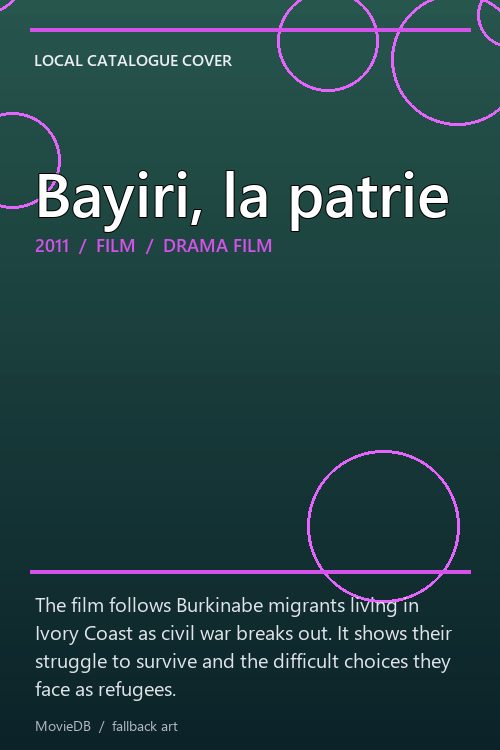 Bayiri, la patrie poster