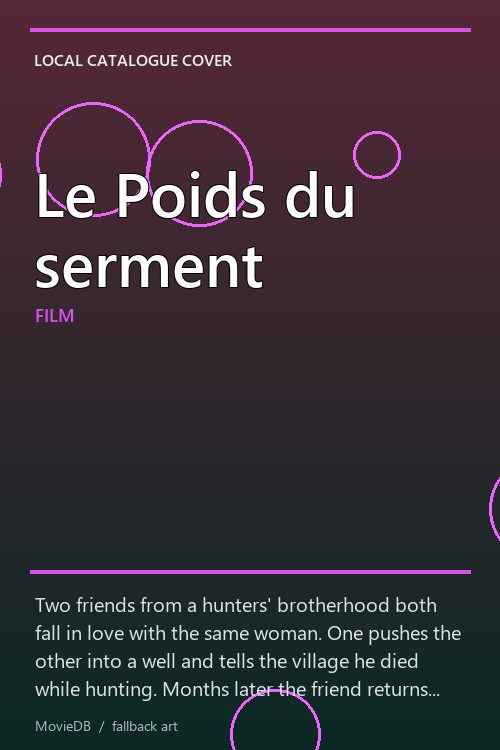 Le Poids du serment poster