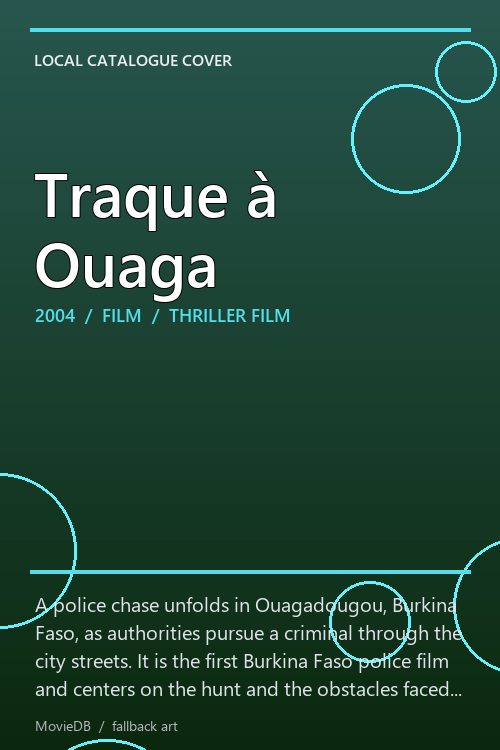 Traque à Ouaga poster