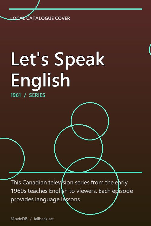 Let's Speak English poster