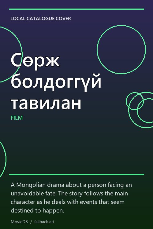 Сөрж болдоггүй тавилан poster