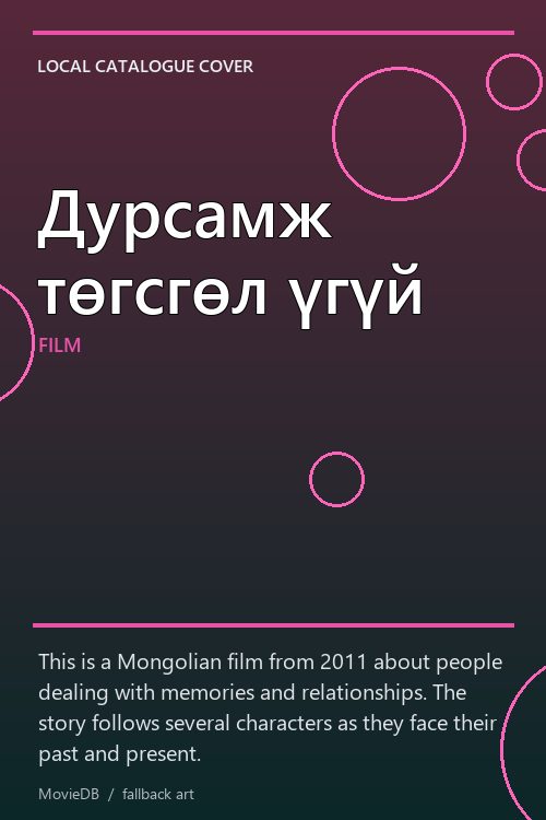 Дурсамж төгсгөл үгүй poster