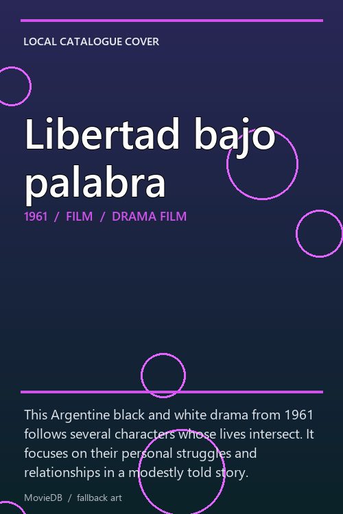 Libertad bajo palabra poster